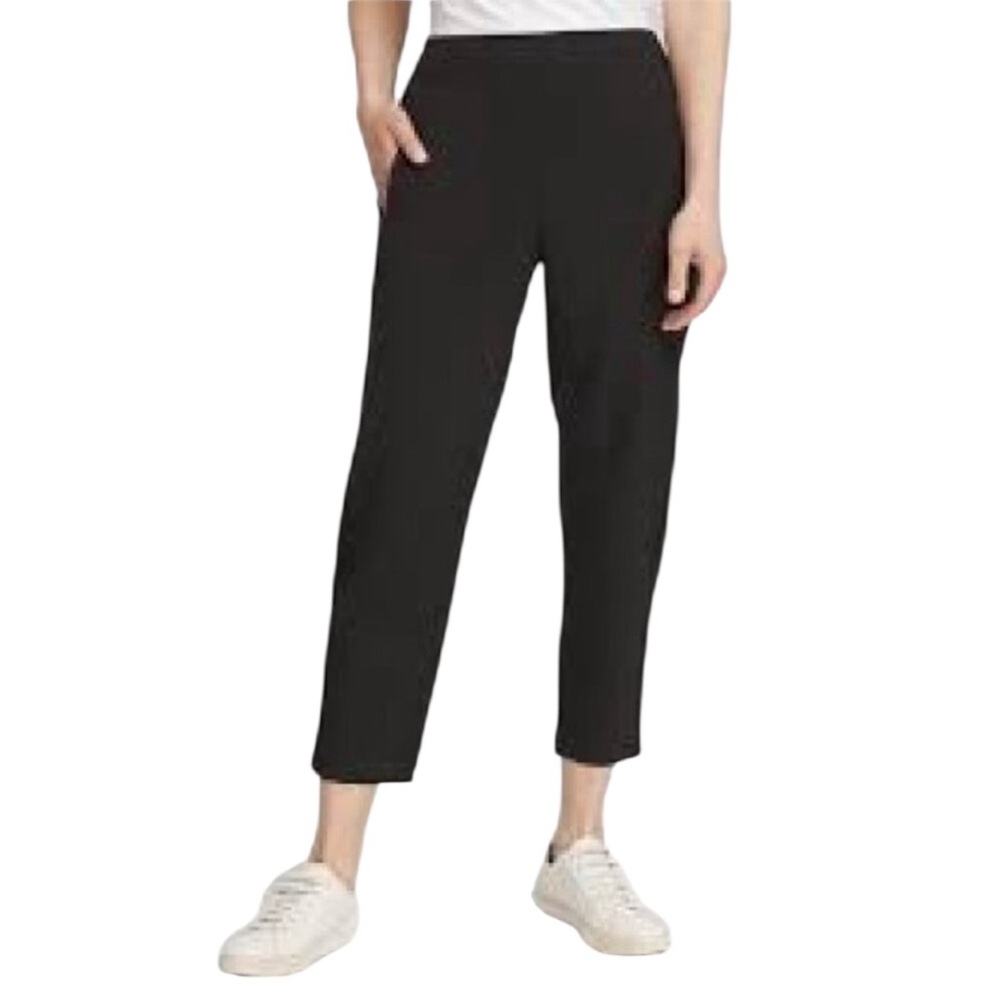 NEW CHICO'S womens size 6 small Travelers Collection crepe india ink ankle pants